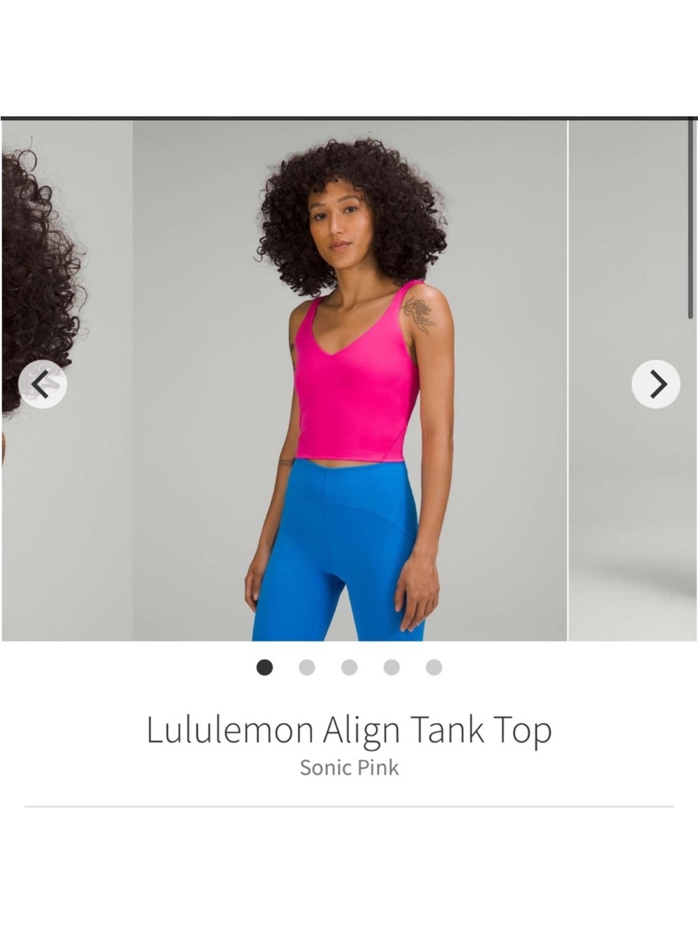Lululemon Align Tank Top Sonic Pink Sz 6